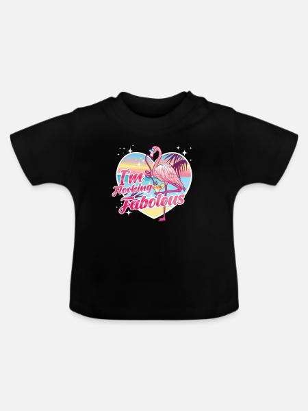 Fabelhaft Strömen - Baby Bio-T-Shirt mit Rundhals - Schwarz