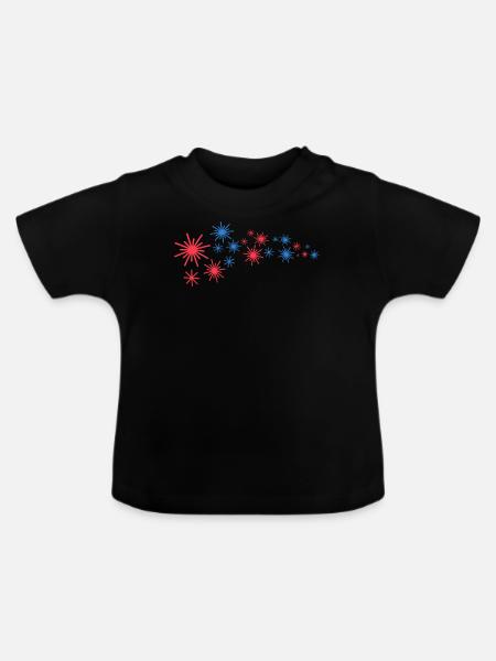 Sternenflotte In Blau Und Rot - Baby Bio-T-Shirt mit Rundhals - Schwarz