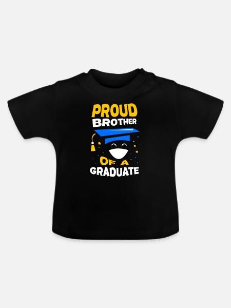 Stolzer Bruder Eines Absolventen Absolvent - Baby Bio-T-Shirt mit Rundhals - Schwarz