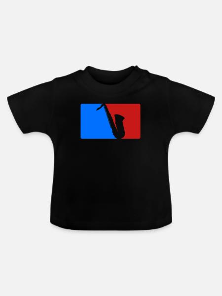 Saxophon - Baby Bio-T-Shirt mit Rundhals - Schwarz