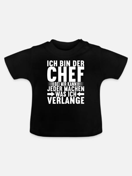 Abteilungsleiter Chef - Baby Bio-T-Shirt mit Rundhals - Schwarz