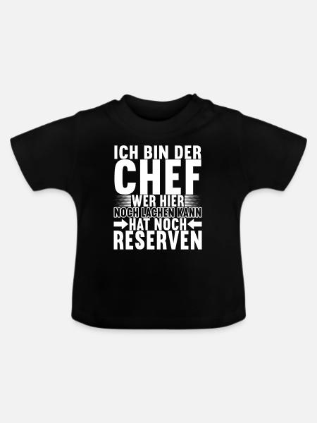 Abteilungsleiter Chef - Baby Bio-T-Shirt mit Rundhals - Schwarz
