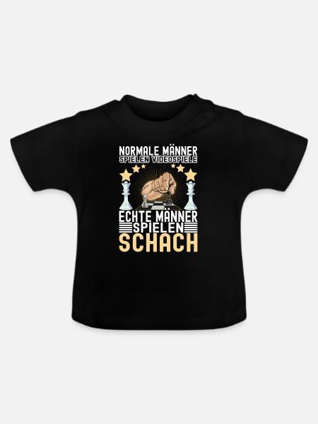 Schach Schachspieler - Baby Bio-T-Shirt mit Rundhals - Schwarz