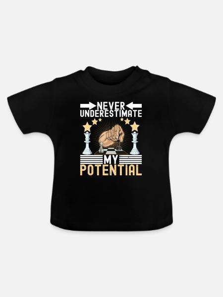 Schach Schachspieler - Baby Bio-T-Shirt mit Rundhals - Schwarz