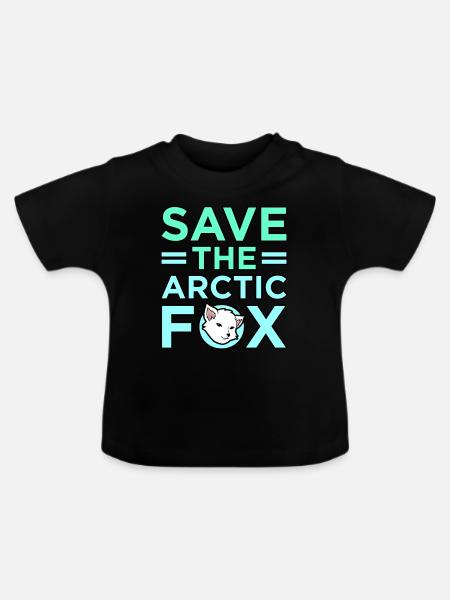 Polarfuchs - Baby Bio-T-Shirt mit Rundhals - Schwarz