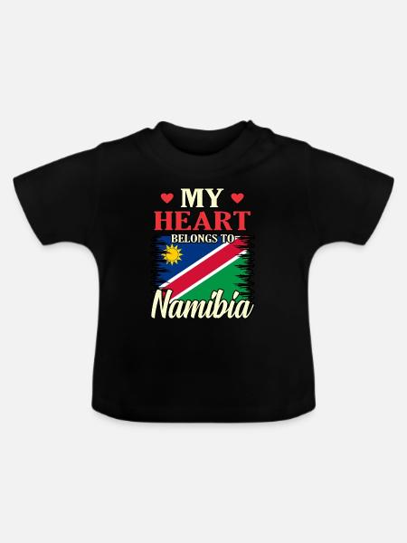 Namibia - Baby Bio-T-Shirt mit Rundhals - Schwarz
