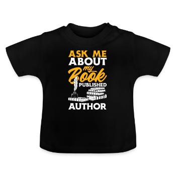 Auteur Auteur Drôle Auteur Cadeau - T-shirt bio col rond Bébé - noir - Devant