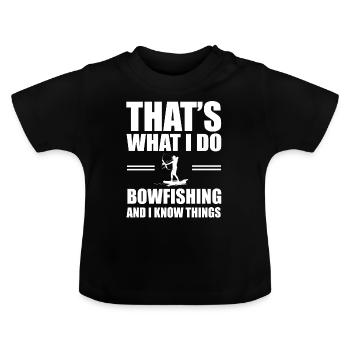 Bow fishing - Baby Organic T-Shirt with Round Neck - black - Front