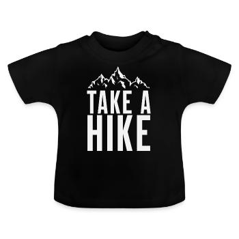 Take A Hike - Baby Bio-T-Shirt mit Rundhals - Schwarz - Vorne