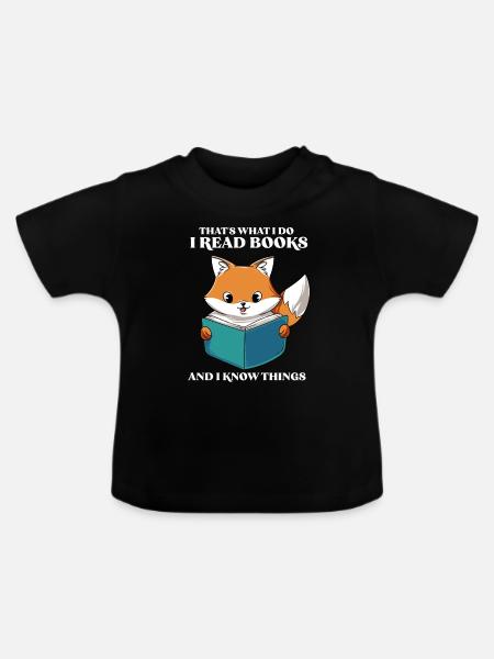 Lesen - Baby Bio-T-Shirt mit Rundhals - Schwarz