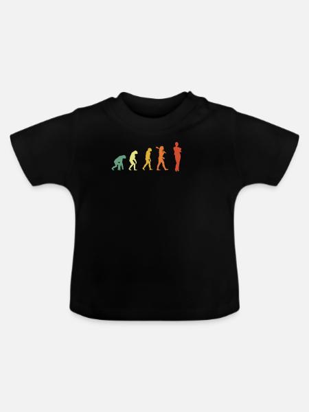 Assistant Evolution Hipster Edition - Baby Bio-T-Shirt mit Rundhals - Schwarz