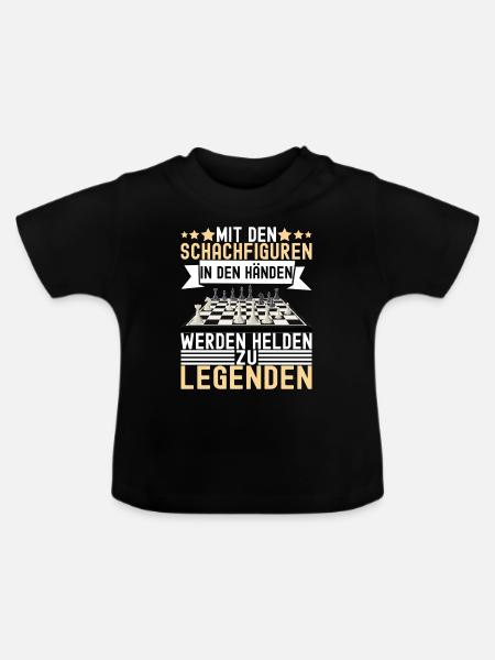 Schach Schachspieler - Baby Bio-T-Shirt mit Rundhals - Schwarz