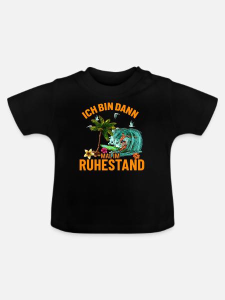 Im Ruhestand - Baby Bio-T-Shirt mit Rundhals - Schwarz
