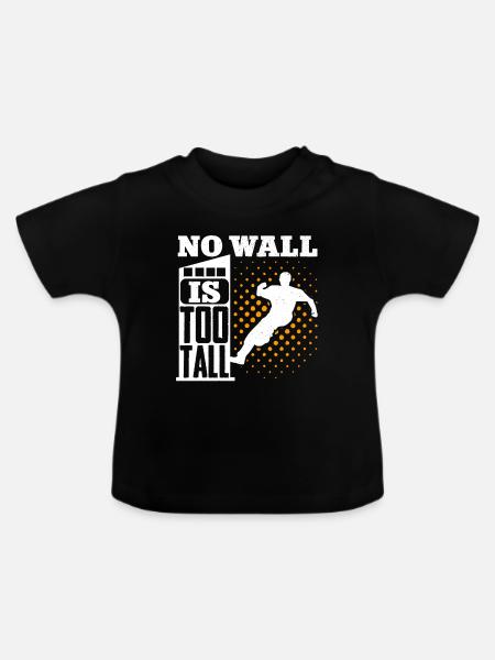 Parkour Freerunning Traceur - Baby Bio-T-Shirt mit Rundhals - Schwarz