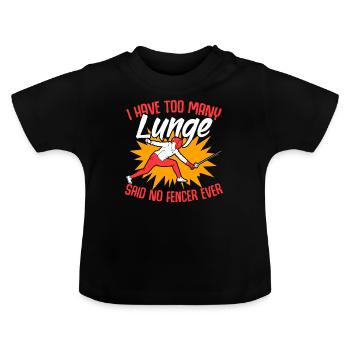 J’ai trop de plaisir à pratiquer l’escrime pour - T-shirt bio col rond Bébé - noir - Devant