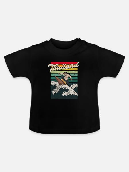 Thailand - Baby Bio-T-Shirt mit Rundhals - Schwarz