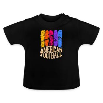 Quarterback couleur de football américain - T-shirt bio col rond Bébé - noir - Devant