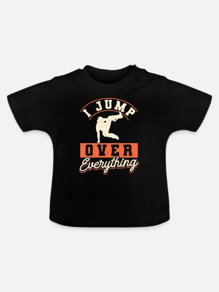 Parkour Freerunning Traceur - Baby Bio-T-Shirt mit Rundhals - Schwarz