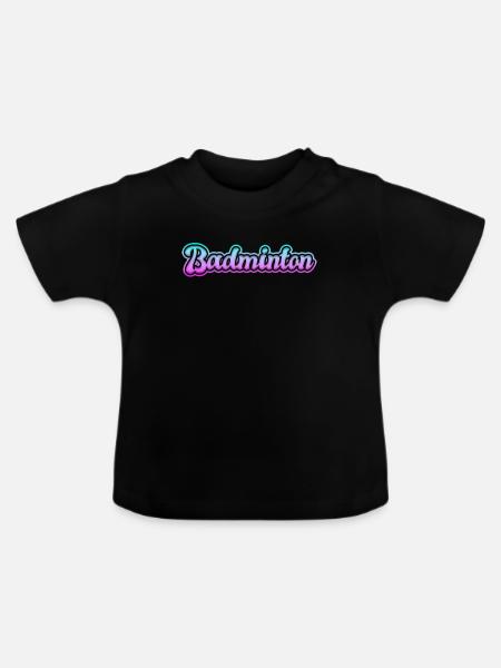 badminton - Baby Bio-T-Shirt mit Rundhals - Schwarz