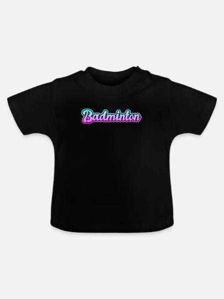 badminton - Baby Bio-T-Shirt mit Rundhals - Schwarz