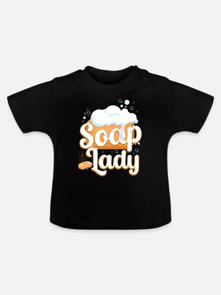 Soap Making Crafting Soap Lady - Baby Bio-T-Shirt mit Rundhals - Schwarz