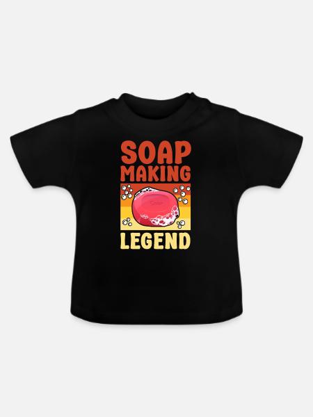Soap Making Crafting Retro Soap - Baby Bio-T-Shirt mit Rundhals - Schwarz
