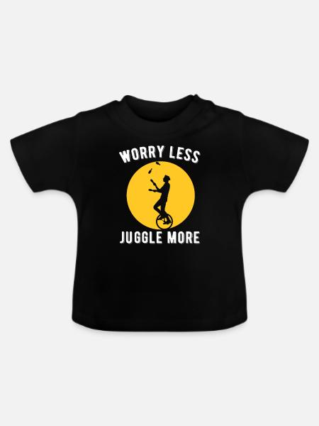 Jonglieren - Baby Bio-T-Shirt mit Rundhals - Schwarz