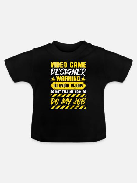 Video Game Designer - Baby Bio-T-Shirt mit Rundhals - Schwarz
