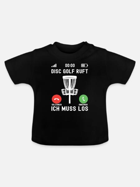 Disc Golf Disc Golfer - Baby Bio-T-Shirt mit Rundhals - Schwarz