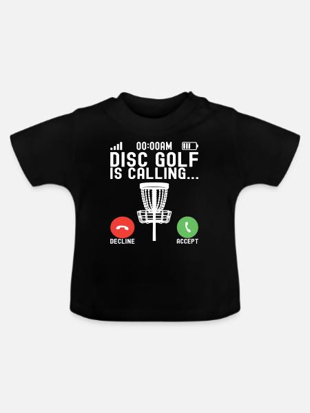 Disc Golf Disc Golfer - Baby Bio-T-Shirt mit Rundhals - Schwarz