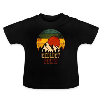 Geologie - Baby Bio-T-Shirt mit Rundhals - Schwarz - Vorne