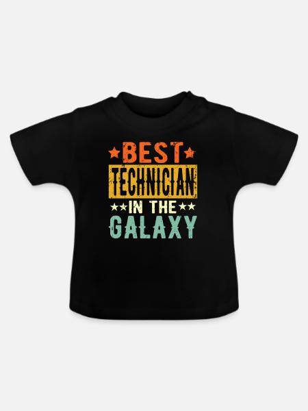 Best Techniker ever Techniker Geschenk - Baby Bio-T-Shirt mit Rundhals - Schwarz