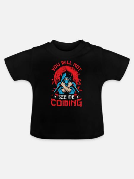 Ninja - Baby Bio-T-Shirt mit Rundhals - Schwarz