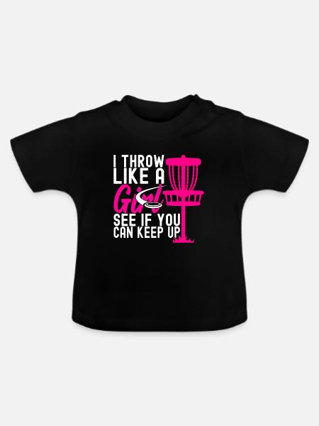 Disc Golf Disc Golfer - Baby Bio-T-Shirt mit Rundhals - Schwarz