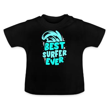 Meilleur surfeur de tous les temps Surfing Surfing - T-shirt bio col rond Bébé - noir - Devant