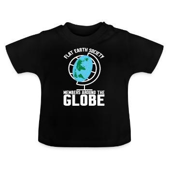 Flat Earth Society, membres du monde entier 17 - T-shirt bio col rond Bébé - noir - Devant