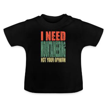 Alpinisme en disant drôle - T-shirt bio col rond Bébé - noir - Devant