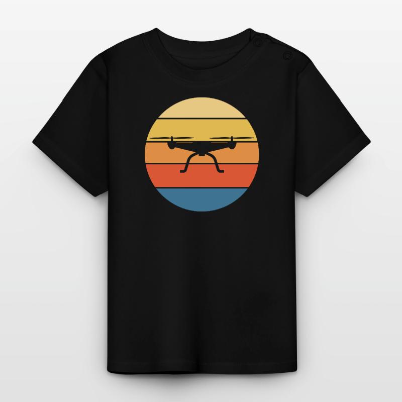 Drone Drone Pilot Drone Operator Quadcopter Baby Organic T-Shirt with Round Neck