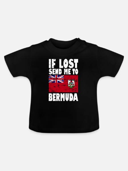 Bermuda Flagge Spruch - Baby Bio-T-Shirt mit Rundhals - Schwarz