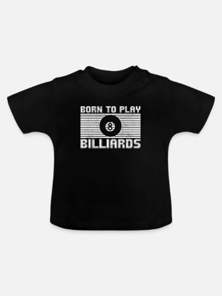 Billiard - Baby Bio-T-Shirt mit Rundhals - Schwarz