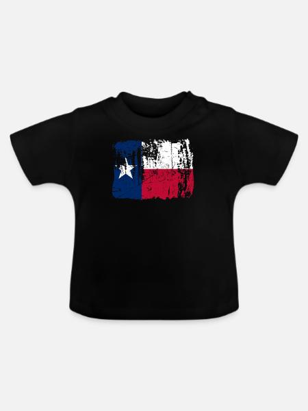 Texas reisen geschenk - Baby Bio-T-Shirt mit Rundhals - Schwarz