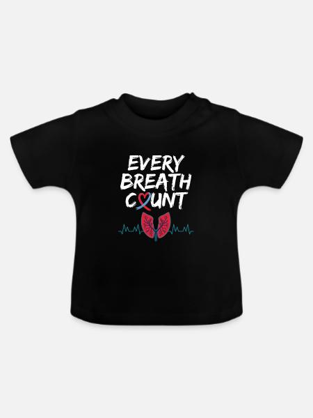 Lungenfibrose ILD Warriors Bewusstsein - Baby Bio-T-Shirt mit Rundhals - Schwarz