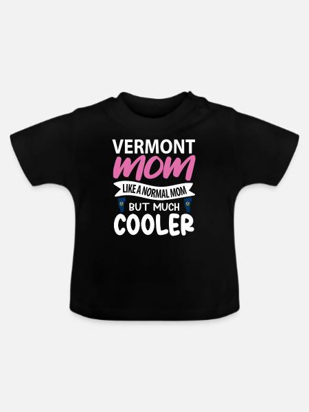 Vermont-mutter-geschenk - Baby Bio-T-Shirt mit Rundhals - Schwarz