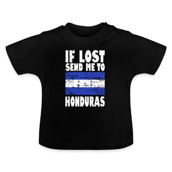 Drapeau du Honduras - T-shirt bio col rond Bébé - noir - Devant
