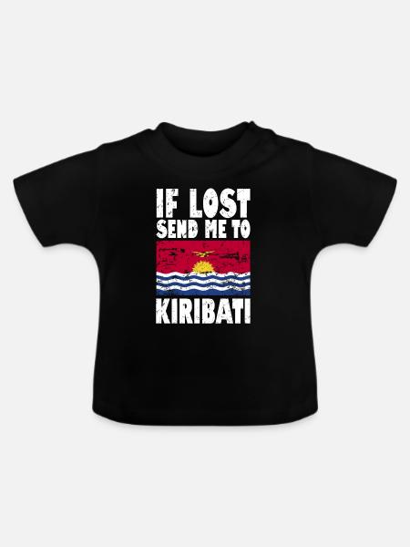 Kiribati Flagge Spruch - Baby Bio-T-Shirt mit Rundhals - Schwarz