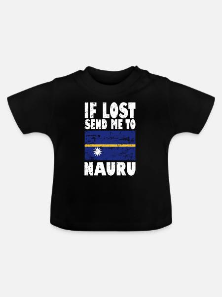 Nauru Flagge Spruch - Baby Bio-T-Shirt mit Rundhals - Schwarz