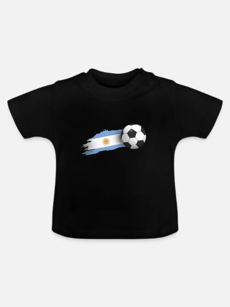 Argentinien fußball geschenk - Baby Bio-T-Shirt mit Rundhals - Schwarz