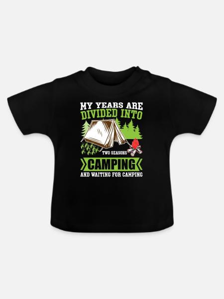 Camping Years - Baby Bio-T-Shirt mit Rundhals - Schwarz