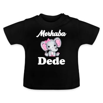 Merhaba Dede hallo Opa Bebek Muslima Muslim Baby - Baby Bio-T-Shirt mit Rundhals - Schwarz - Vorne