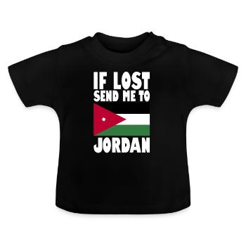 Drapeau de Jordanie - T-shirt bio col rond Bébé - noir - Devant